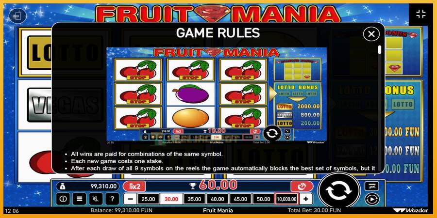 슬롯머신에서의 진정한 즐거움 Fruit Mania 돈을 위해, 그림 6