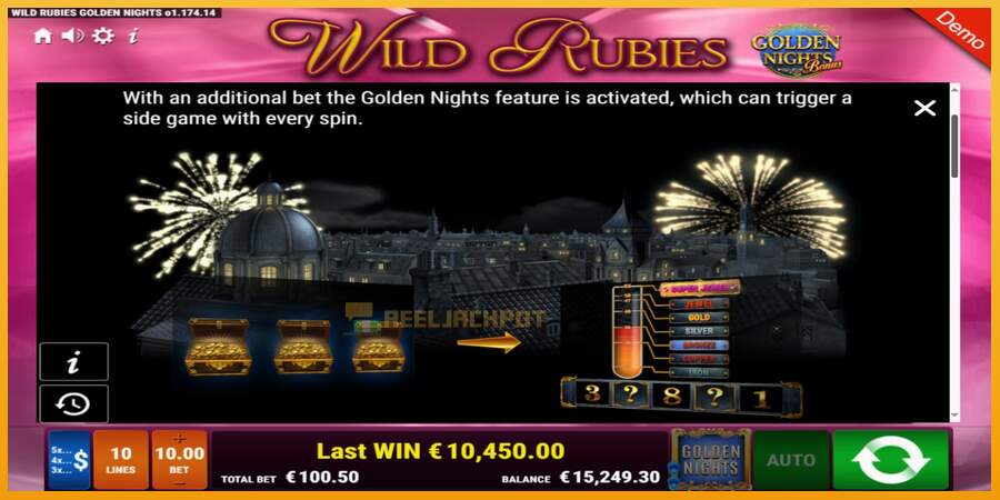 슬롯머신에서의 진정한 즐거움 Wild Rubies Golden Nights 돈을 위해, 그림 6