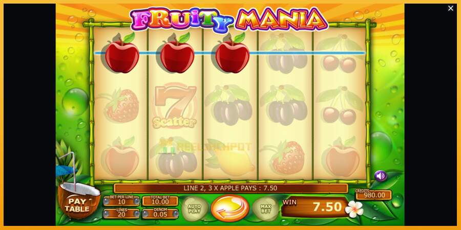 슬롯머신에서의 진정한 즐거움 Fruity Mania 돈을 위해, 그림 2