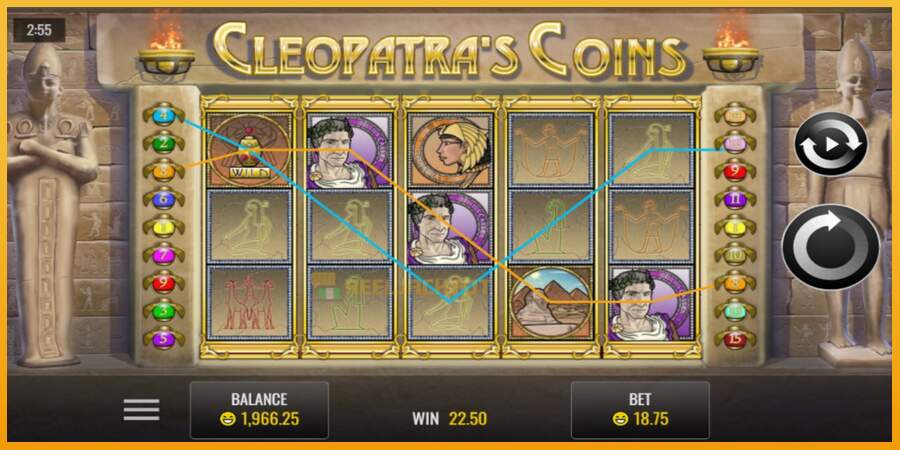 슬롯머신에서의 진정한 즐거움 Cleopatra’s Coins 돈을 위해, 그림 2