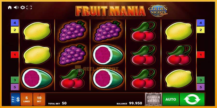 슬롯머신에서의 진정한 즐거움 Fruit Mania Golden Nights 돈을 위해, 그림 1