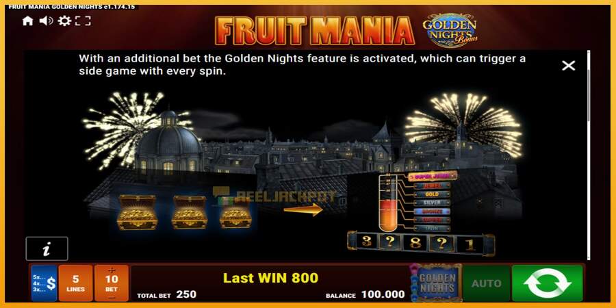 슬롯머신에서의 진정한 즐거움 Fruit Mania Golden Nights 돈을 위해, 그림 5