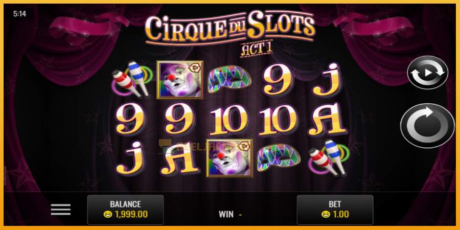 슬롯머신에서의 진정한 즐거움 Cirque du Slots 돈을 위해, 그림 1