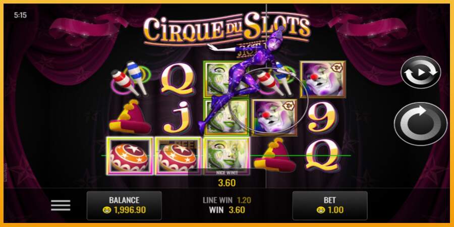 슬롯머신에서의 진정한 즐거움 Cirque du Slots 돈을 위해, 그림 2