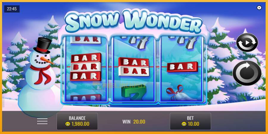 슬롯머신에서의 진정한 즐거움 Snow Wonder 돈을 위해, 그림 3