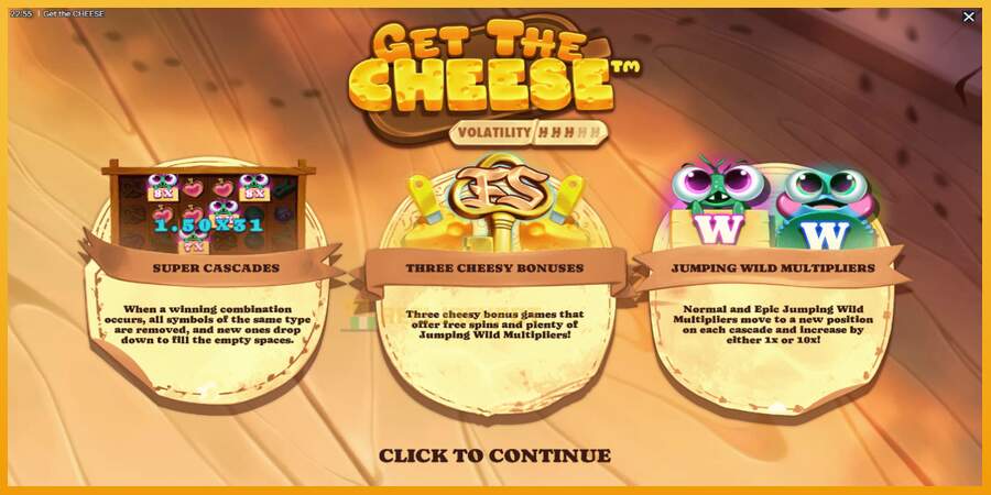 슬롯머신에서의 진정한 즐거움 Get The Cheese 돈을 위해, 그림 1