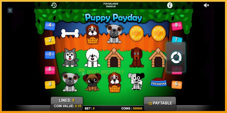 슬롯머신에서의 진정한 즐거움 Puppy Payday 돈을 위해, 그림 1