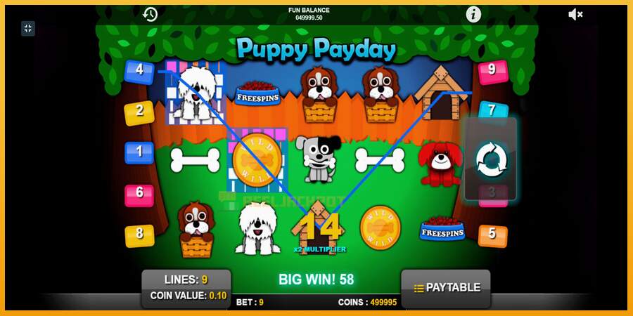 슬롯머신에서의 진정한 즐거움 Puppy Payday 돈을 위해, 그림 2