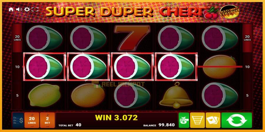 슬롯머신에서의 진정한 즐거움 Super Duper Cherry Red Hot Firepot 돈을 위해, 그림 2