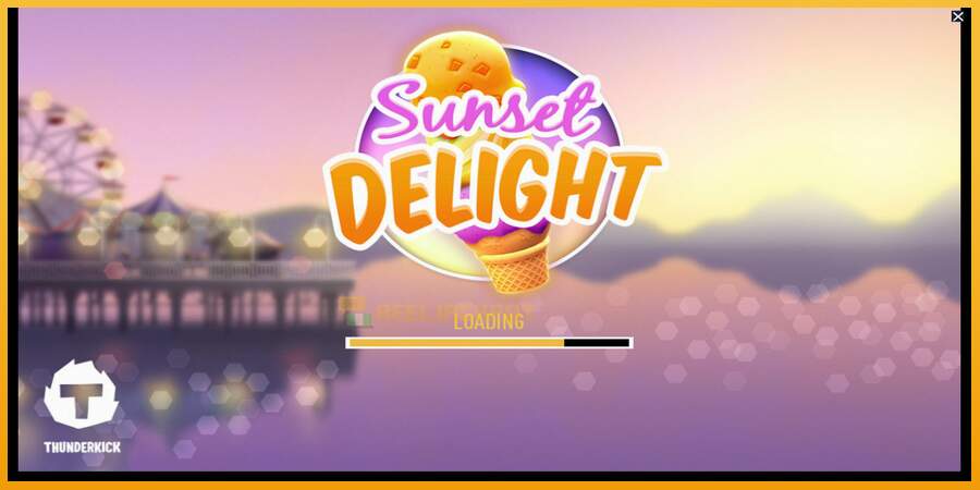 슬롯머신에서의 진정한 즐거움 Sunset Delight 돈을 위해, 그림 1