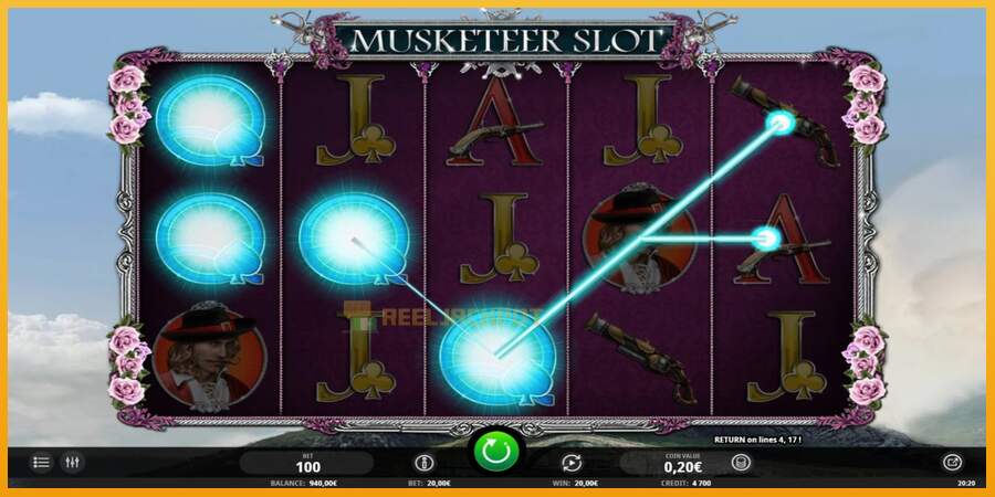 슬롯머신에서의 진정한 즐거움 Musketeer Slot 돈을 위해, 그림 3