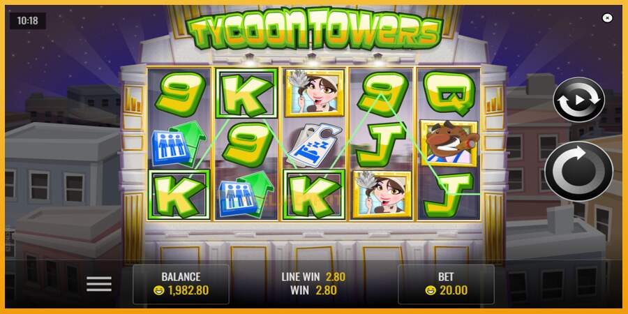 슬롯머신에서의 진정한 즐거움 Tycoon Towers 돈을 위해, 그림 3