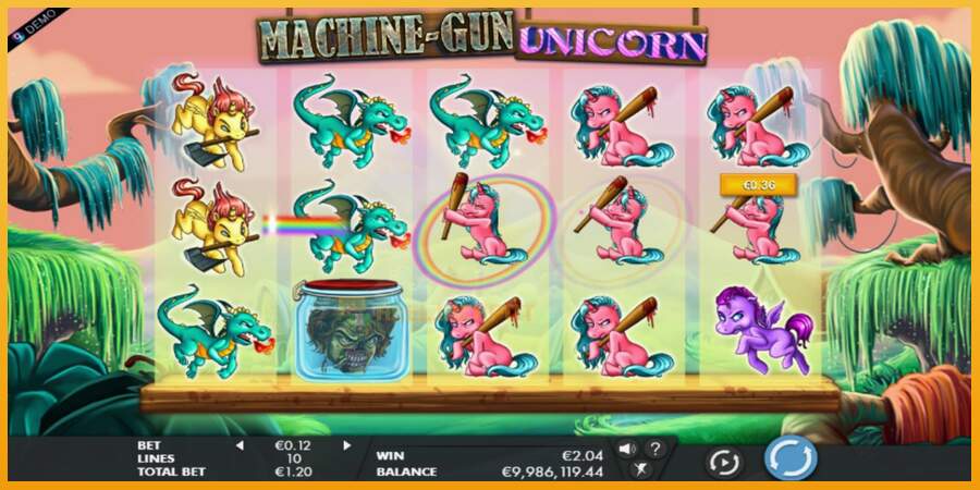 슬롯머신에서의 진정한 즐거움 Machine Gun Unicorn 돈을 위해, 그림 2