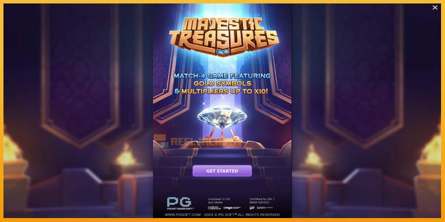 슬롯머신에서의 진정한 즐거움 Majestic Treasures 돈을 위해, 그림 1