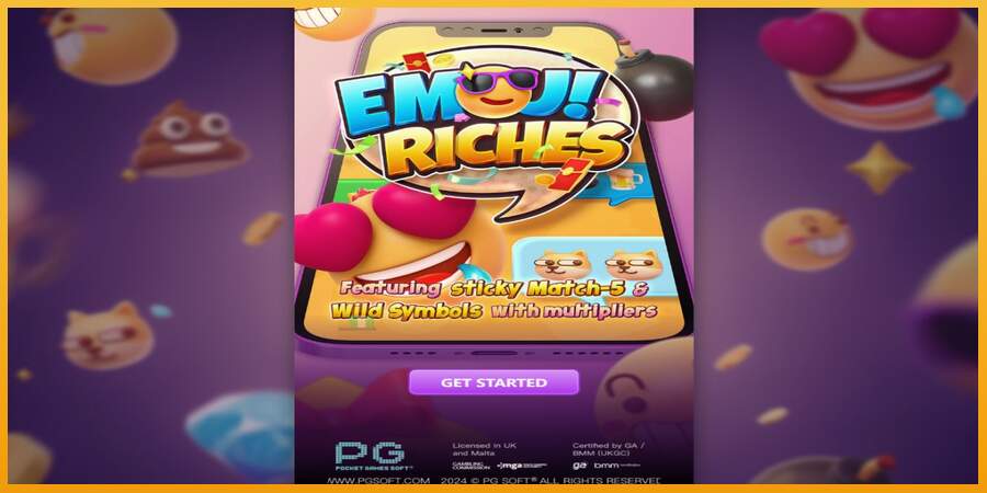 슬롯머신에서의 진정한 즐거움 Emoji Riches 돈을 위해, 그림 1