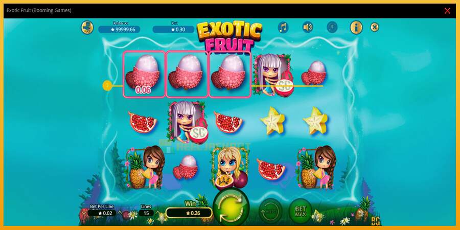 슬롯머신에서의 진정한 즐거움 Exotic Fruit 돈을 위해, 그림 4