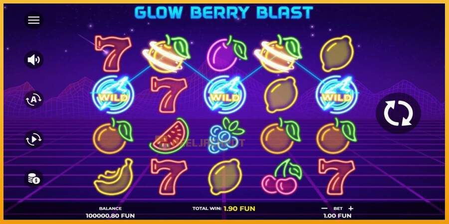 슬롯머신에서의 진정한 즐거움 Glow Berry Blast 돈을 위해, 그림 2