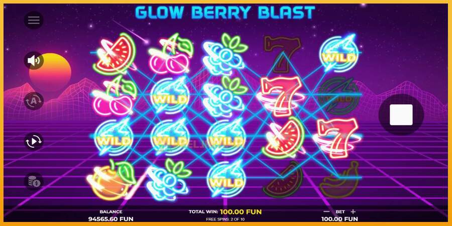 슬롯머신에서의 진정한 즐거움 Glow Berry Blast 돈을 위해, 그림 4