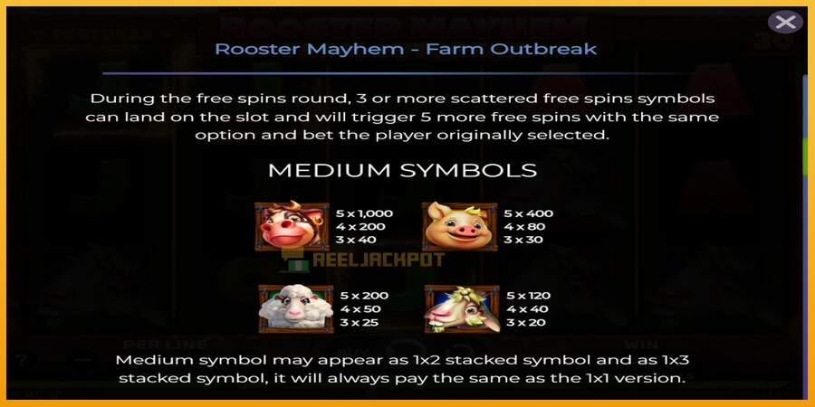 슬롯머신에서의 진정한 즐거움 Rooster Mayhem Farm Outbreak 돈을 위해, 그림 5