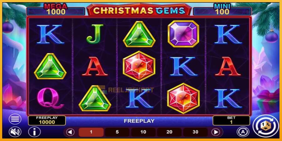 슬롯머신에서의 진정한 즐거움 Christmas Gems Hold & Win 돈을 위해, 그림 2