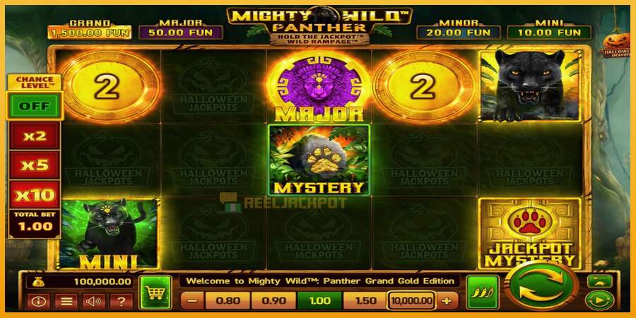 슬롯머신에서의 진정한 즐거움 Mighty Wild: Panther Grand Gold Edition Halloween Jackpots 돈을 위해, 그림 1