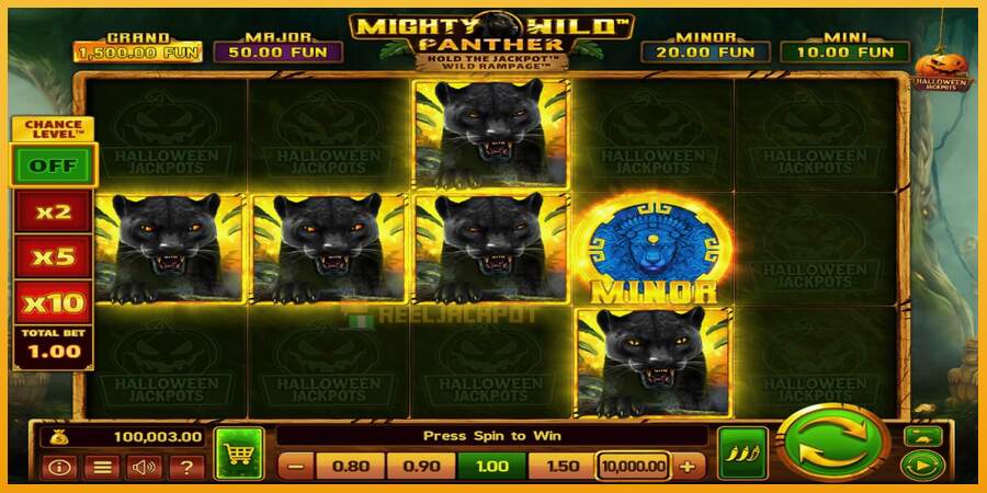 슬롯머신에서의 진정한 즐거움 Mighty Wild: Panther Grand Gold Edition Halloween Jackpots 돈을 위해, 그림 2