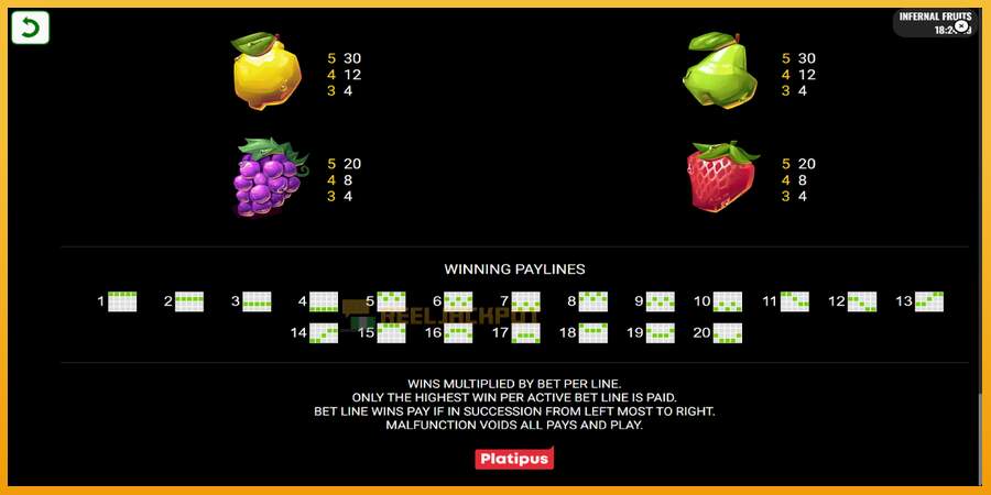 슬롯머신에서의 진정한 즐거움 Infernal Fruits 돈을 위해, 그림 7