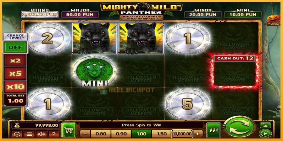 슬롯머신에서의 진정한 즐거움 Mighty Wild: Panther Grand Platinum Edition Halloween Jackpots 돈을 위해, 그림 2