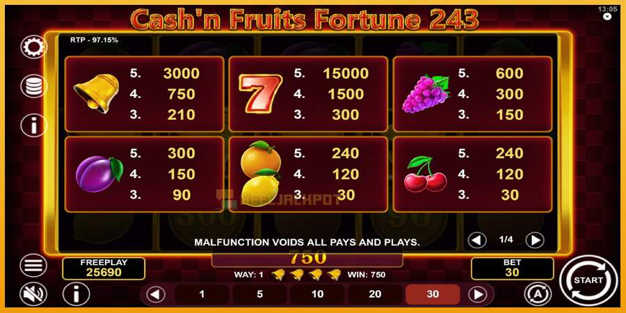 슬롯머신에서의 진정한 즐거움 Cashn Fruits Fortune 243 돈을 위해, 그림 6