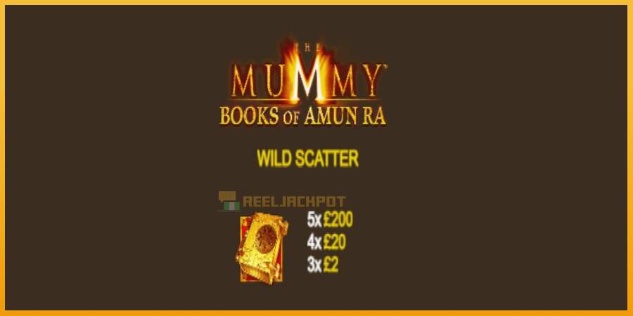 슬롯머신에서의 진정한 즐거움 The Mummy Books of Amun Ra 돈을 위해, 그림 5