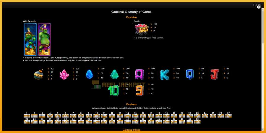 슬롯머신에서의 진정한 즐거움 Goblins Gluttony of Gems 돈을 위해, 그림 7