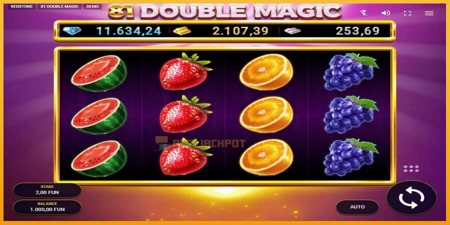 슬롯머신에서의 진정한 즐거움 81 Double Magic 돈을 위해, 그림 1