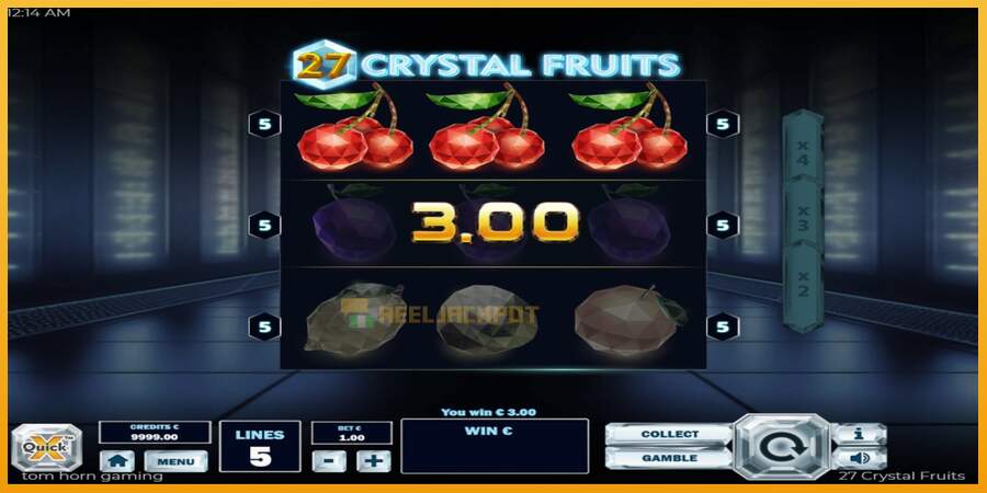 슬롯머신에서의 진정한 즐거움 27 Crystal Fruits 돈을 위해, 그림 3