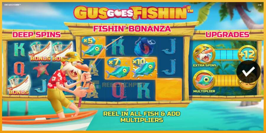 슬롯머신에서의 진정한 즐거움 Gus Goes Fishin 돈을 위해, 그림 1