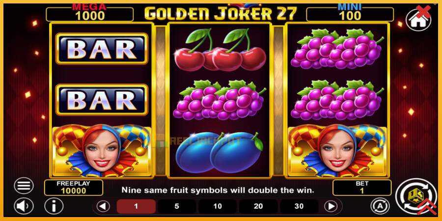 슬롯머신에서의 진정한 즐거움 Golden Joker 27 Hold & Win 돈을 위해, 그림 2