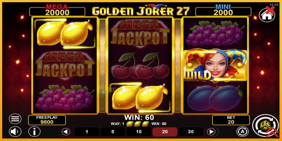 슬롯머신에서의 진정한 즐거움 Golden Joker 27 Hold & Win 돈을 위해, 그림 3