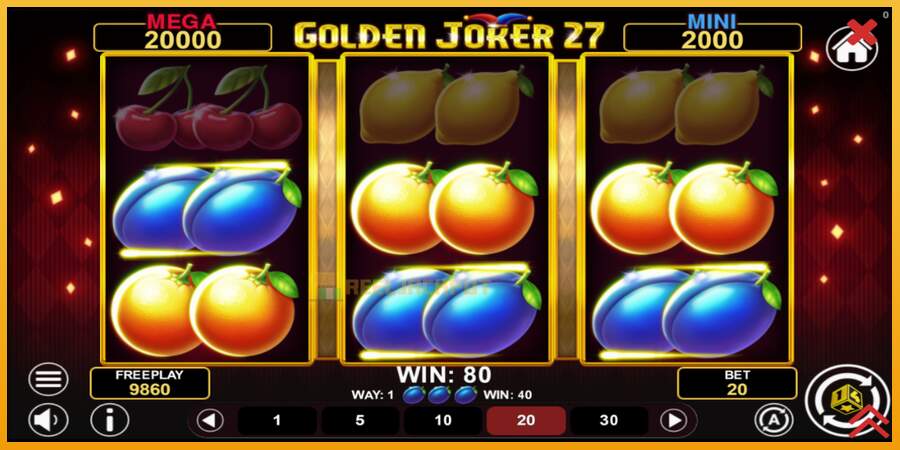 슬롯머신에서의 진정한 즐거움 Golden Joker 27 Hold & Win 돈을 위해, 그림 4