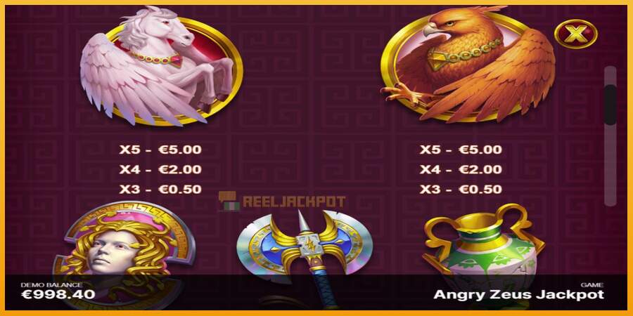 슬롯머신에서의 진정한 즐거움 Angry Zeus Jackpot 돈을 위해, 그림 5