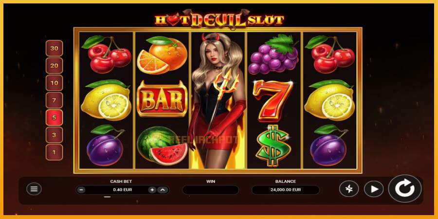 슬롯머신에서의 진정한 즐거움 Hot Devil Slot 돈을 위해, 그림 1