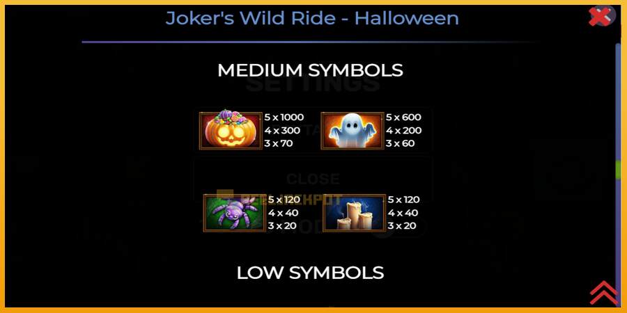 슬롯머신에서의 진정한 즐거움 Jokers Wild Ride Halloween 돈을 위해, 그림 5