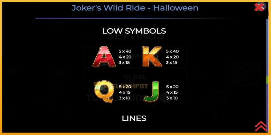 슬롯머신에서의 진정한 즐거움 Jokers Wild Ride Halloween 돈을 위해, 그림 6