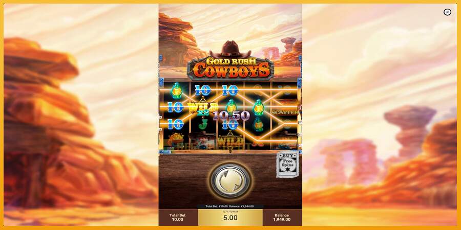 슬롯머신에서의 진정한 즐거움 Gold Rush Cowboys 돈을 위해, 그림 5