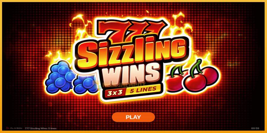 슬롯머신에서의 진정한 즐거움 777 Sizzling Wins: 5 Lines 돈을 위해, 그림 1