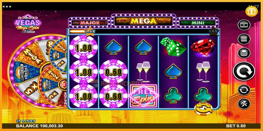 슬롯머신에서의 진정한 즐거움 Triple Vegas Mega Spin 돈을 위해, 그림 3