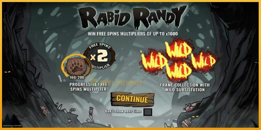 슬롯머신에서의 진정한 즐거움 Rabid Randy 돈을 위해, 그림 1