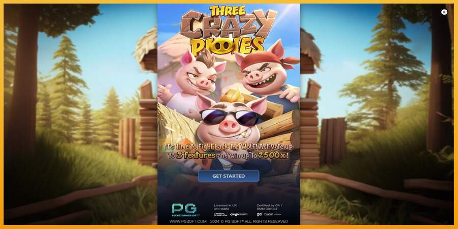 슬롯머신에서의 진정한 즐거움 Three Crazy Piggies 돈을 위해, 그림 1