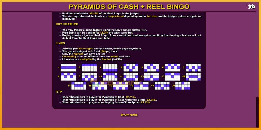 슬롯머신에서의 진정한 즐거움 Pyramids of Cash with Reel Bingo 돈을 위해, 그림 6