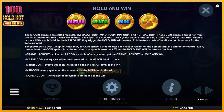 슬롯머신에서의 진정한 즐거움 100 Hold Hot Hold and Win 돈을 위해, 그림 6