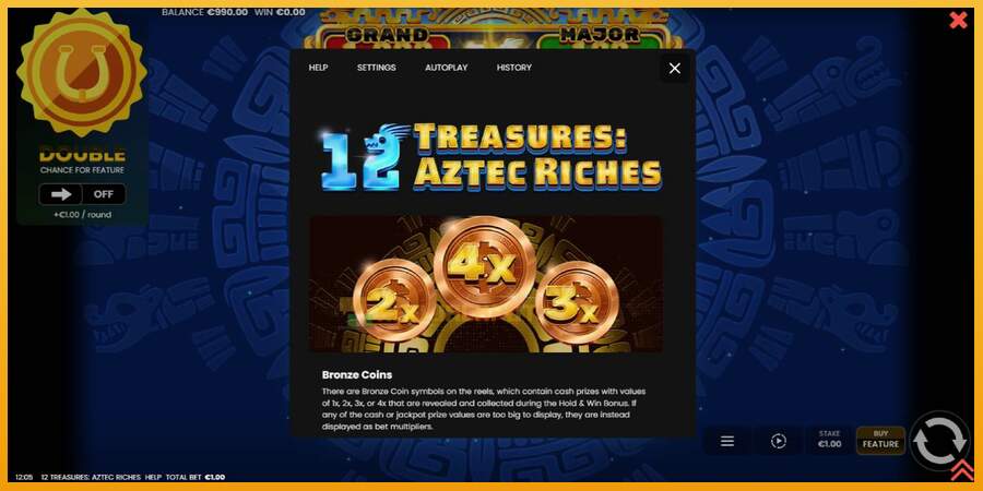 슬롯머신에서의 진정한 즐거움 12 Treasures: Aztec Riches 돈을 위해, 그림 5