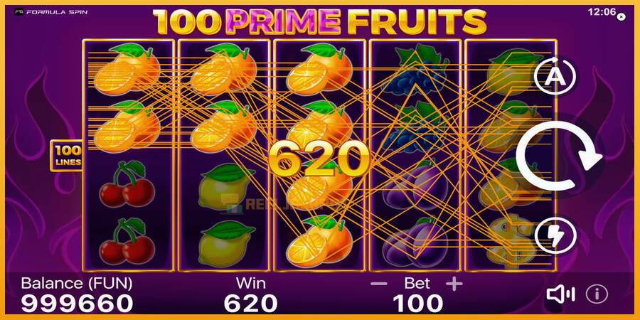 슬롯머신에서의 진정한 즐거움 100 Prime Fruits 돈을 위해, 그림 4